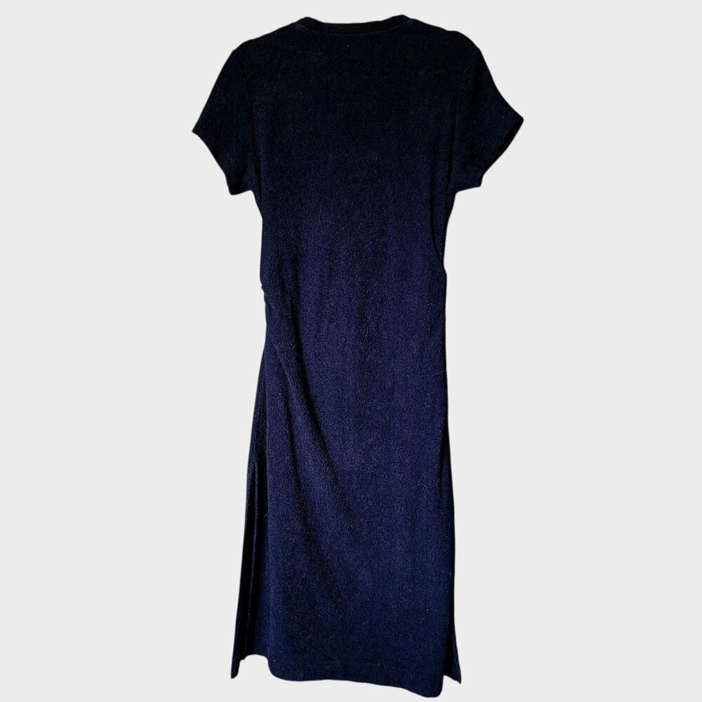 Women's Tayna Taylor Navy Blue Short Sleeve Aurora Terry Dress Elevated Beach M - Picture 6 of 16